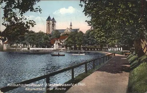 Klosterlausnitz Klosterteich mit Kirche