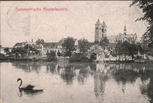 Klosterlausnitz Klosterteich mit Kirche