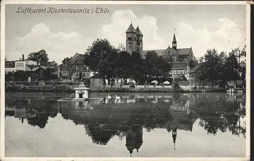 Klosterlausnitz Klosterteich mit Kirche