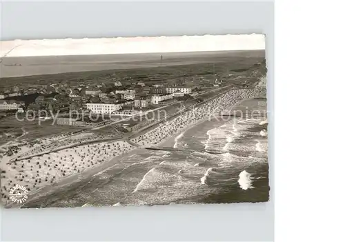 Wangerooge Nordseebad Fliegeraufnahme Strand / Wangerooge /Friesland LKR