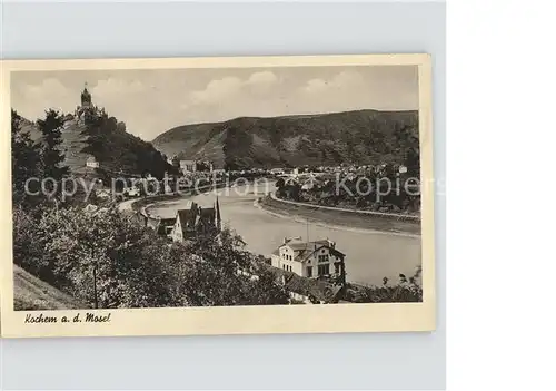 Cochem Mosel Moselpanorama mit Burg Kat. Cochem