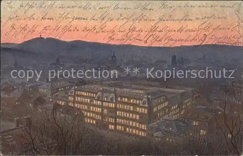 Stuttgart Abendstimmung Gebaeude Allgem. Deutschen Versicherungs Vereins Kat. Stuttgart