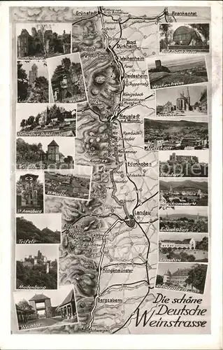 Kropsburg Panorama Hardenburg Landau Trifels Kat. Neustadt an der Weinstr.