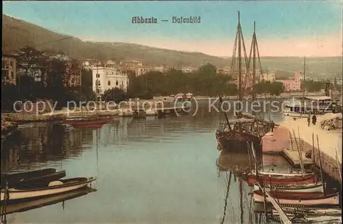 Abbazia Istrien Hafen Boote / Seebad Kvarner Bucht /Primorje Gorski kotar