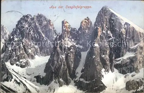 Dolomiten Gebirgspanorama Langkofelgruppe Kat. Italien