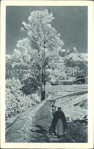 Riezlern Kleinwalsertal Vorarlberg Sonnenvoller Winternachmittag Kat. Mittelberg