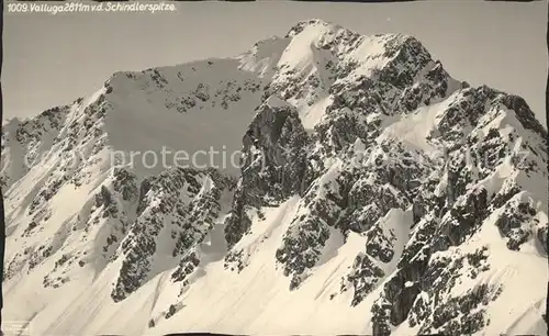 Langen Arlberg Valluga Blick von der Schindlerspitze Hochgebirge Lechtaler Alpen Kat. Langen am Arlberg