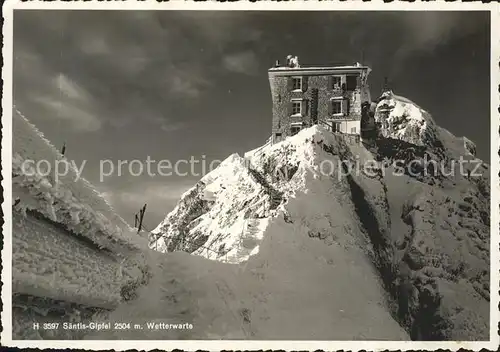 Saentis AR Gipfel mit Wetterwarte Appenzeller Alpen Kat. Saentis