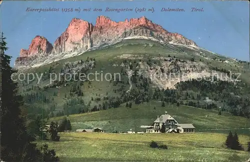 Dolomiten Karerpasshotel Rosengarten Kat. Italien