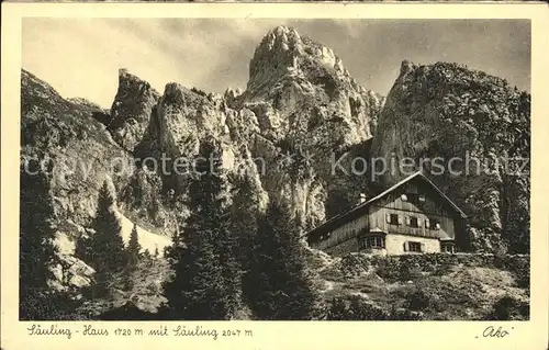 Saeulinghaus mit Saeuling Ammergauer Alpen Kat. Hohenschwangau