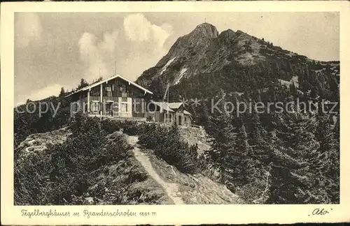 Tegelberghaus mit Branderschrofen Ammergauer Alpen Kat. Fuessen
