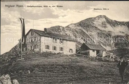 Nebelhornhaus Schutzhuette Allgaeuer Alpen Kat. Oberstdorf