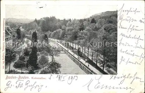 Baden Baden Kaiserallee Kat. Baden Baden