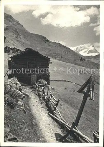 Findelen VS Berghuette Kreuz Walliser Alpen Kat. Findeln Findelen