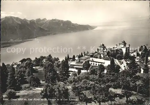 Caux VD Panorama Alpes de la Savoie et Lac Leman Kat. Caux