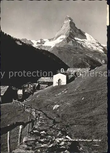 Findelen VS Panorama mit Matterhorn Walliser Alpen Kat. Findeln Findelen