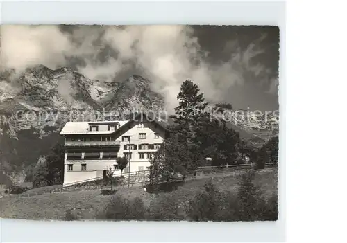 Amden SG Hotel Kurhaus Roessli mit Mattstock Alpstein Kat. Amden