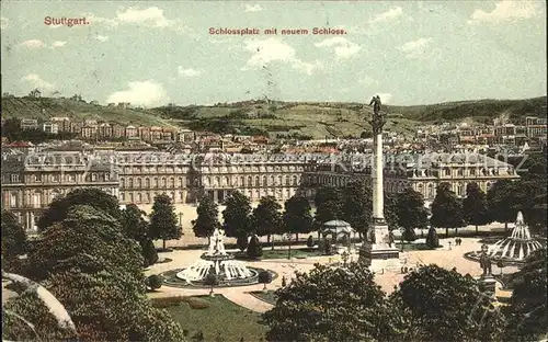 Stuttgart Schlossplatz neue Schloss Kat. Stuttgart