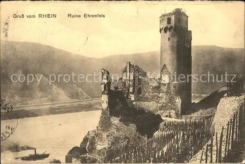 Ehrenfels Bingen Ruine Kat. Bingen am Rhein