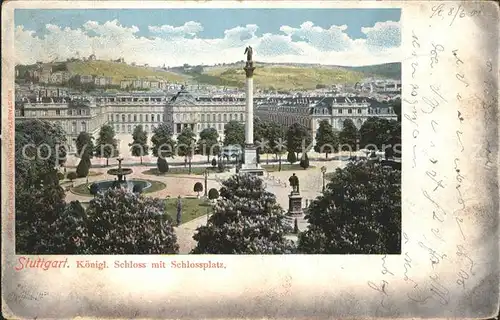 Stuttgart Schloss mit Schlossplatz Kat. Stuttgart