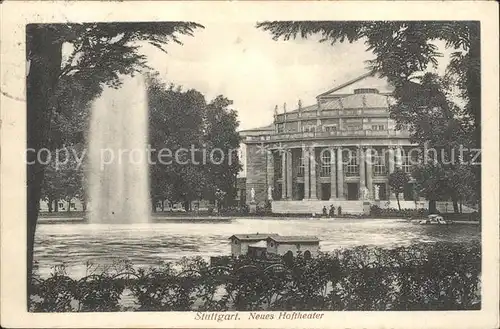 Stuttgart Neues Hoftheater Fontaene Kat. Stuttgart