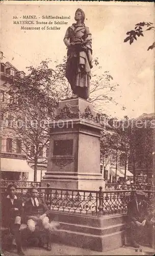 Mayence Schillerdenkmal Statue de Schiller Kat. Mainz