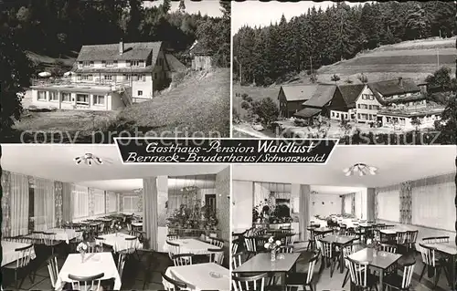 Bruderhaus Gasthaus Pension Waldlust Gastraum Bromsilber