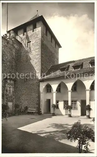 Schloss Eberstein Schlosshof  Kat. Gernsbach