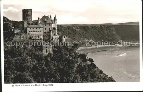 Burg Katz St. Goarshausen Rhein Kat. Sankt Goarshausen