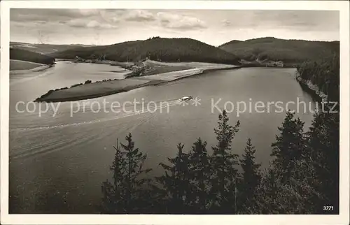 Saaletalsperre Stausee Blick von Agnesruhe Kat. Burgk