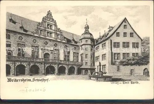 Stuttgart Weikersheim Schlosshof  Kat. Stuttgart