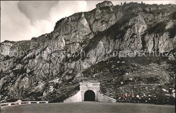 Kehlsteinhaus Teehaus Am Kehlstein Mit Einfahrtsstollen Zum Aufzug Kat Berchtesgaden Nr Dk Oldthing Ansichtskarten Bayern