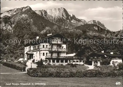 Schoenau Berchtesgaden Hotel Pension Koeppeleck mit Untersberg