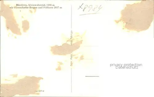Riezlern Kleinwalsertal Vorarlberg mit Oberstdorfer Bergen und Fellhorn Kat. Mittelberg