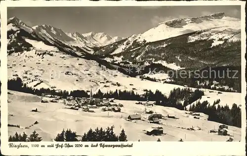 Riezlern Kleinwalsertal Vorarlberg mit Gross Ifen und Schwarzwassertal Kat. Mittelberg