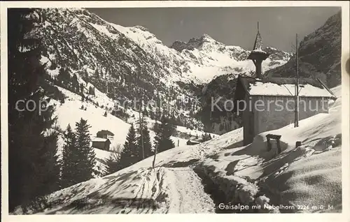 Gaisalpe Kapelle mit Nebelhorn