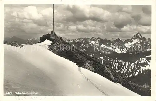 Nebelhorn Gipfelblick Kat. Oberstdorf