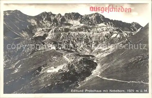 Nebelhorn Edmund Probst Haus Kat. Oberstdorf
