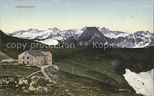 Nebelhornhaus mit Alpenpanorama Kat. Oberstdorf