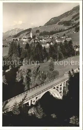 Riezlern Kleinwalsertal Vorarlberg mit Breitachbruecke Kat. Mittelberg
