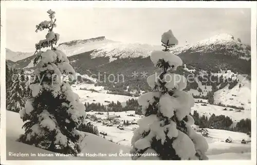 Riezlern Kleinwalsertal Vorarlberg mit Hoch Ifen und Gottesackerplateau Kat. Mittelberg