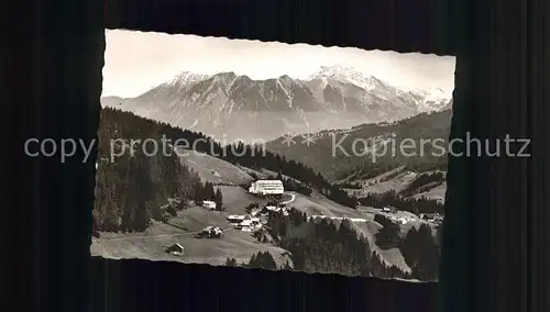 Schwende Riezlern Kleinwalsertal Kuranstalt Dr Backer Rubihorn Nebelhorngruppe Kat. Mittelberg Vorarlberg