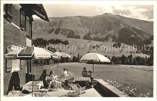 Riezlern Kleinwalsertal Vorarlberg Gasthaus Cafe Bergblick Terrasse Kat. Mittelberg