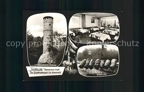 Waldfriede Bad Sobernheim Trifthuette Restaurant Cafe Aussichtsturm Alte Burg Spiessbraten / Bad Sobernheim /Bad Kreuznach LKR