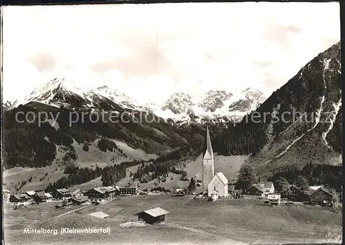 Mittelberg Kleinwalsertal Panorama Kirche Kat. Oesterreich