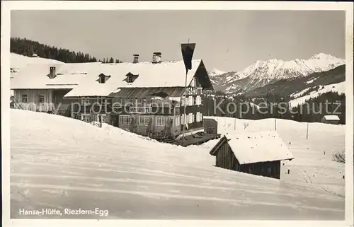 Riezlern Kleinwalsertal Vorarlberg Hansa Huette Riezlern Egg Kat. Mittelberg