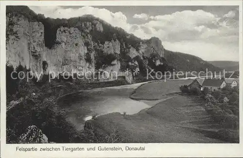 Tiergarten Beuron Felspartie zwischen Tiergarten und Gutenstein im Donautal Kat. Beuron