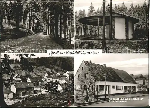 Waldhoelzbach Losheim Pavillon Feinkost Gemischtwaren Else Buchmann Waldpartie