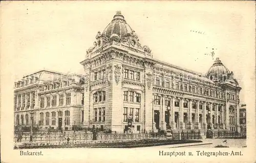Bukarest Hauptpost und Telegraphen Amt Kat. Rumaenien