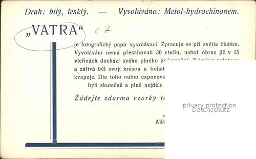 Vatra Tschechien  Kat. Tschechische Republik